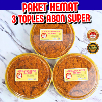 PAKET HEMAT 3 TOPLES ABON AYAM SUPER 150 GRAM RAHMAT PEDAS ORIGINAL