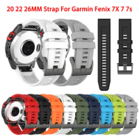 QuickFit 26 22 20MM Silicone Strap for Garmin Fenix 7 7X Pro 6X 6S Pro 5X Plus 965 Watchband for Garmin MARQ Epix Gen 2 Bracelet