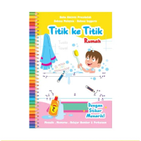 Buku Aktiviti Dwibahasa Titik ke Titik (Dot to Dot) Rumah Dengan Stiker
