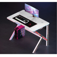 簡易電競桌書桌電腦枱(100*60cm 白K型-單桌)