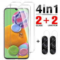 4-in-1 Cover Tempered Glass For Samsung Galaxy A51 Screen Protector For Samsung Galaxy A71 4G A71 5G A80 A90 5G Camera Lens Film