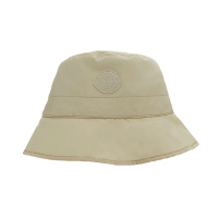 【MONCLER】品牌 LOGO 漁夫帽-象牙白色(S號、M號)