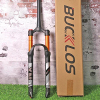 BUCKLOS 26/27.5/29in MTB Bike Air Suspension Fork 120mm Travel Fork Remote Lockout Mountain Bicycle Suspension Fork Cycling Part
