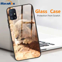 Case For Samsung Galaxy A51 A52 A52s A70 A71 A80 A90 A41 A31 21s 4G 5G Case Tempered Glass Silicon Back Cover Bumper Shell Coque
