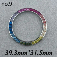 39.3mm*31.5mm Watch Bezel Tilting Surface gemstone Inserts Diver's Watch Replacement Parts Watch Accessories Watch Repair Parts