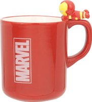 大賀屋 日貨 鋼鐵人 馬克杯 茶杯 水杯 杯子 陶瓷杯 杯緣子 漫威 迪士尼 MARVEL 正版 L00011155