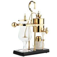 Stainless Steel Gold Silver Syphon Siphon Espresso Belgium Royal Balancing Vacuum Coffee Maker Machine