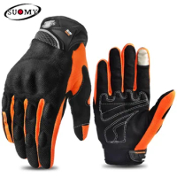 Motorcycle Gloves Suomy Summer Mesh Breathable Moto Gloves for Men And Women Touch Screen Motocross Biker Outdoor Cycling Glove