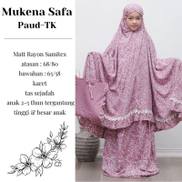 Mukena Safa Anak Bahan Rayon Super Adem Muslim Motif Syari