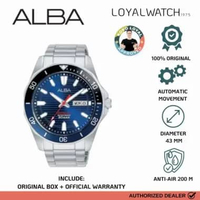 Jam Tangan Alba Analog Pria AL4507 Blue Stainles Steel Original Garansi Resmi
