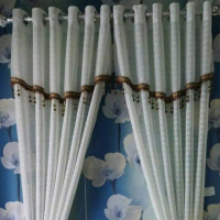 Gorden Pintu Kamar Tirai Poni Transparan model Semokring Jaring