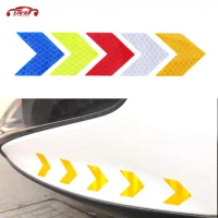 5PCS Arrow Reflective Tape For Truck Motorcycle Bicycle Safety Caution Warning Reflective Adhesive Tape Moulding Sticker