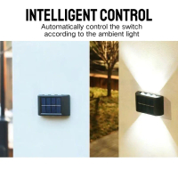LED Solar Garden Wall Light, 3 Modes, Auto ON/OFF, Waterproof, Wall-Mounted, Up & Down Lighting, Sof