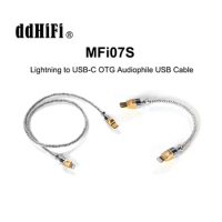 DD ddHiFi MFi07S Lightning to USB-C OTG Audiophile USB Audio Cable Adapter 10cm/50cm