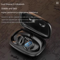 D20S Wireless Bluetooth Headset Ear Hanging Sports Running Earplugs Comfortable Wearing Waterproof Headset with Power Display
