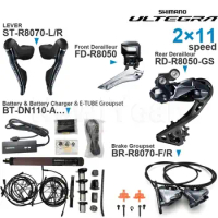 SHIMANO ULTEGRA R8070 2x11v Groupset with 2x11 speed DI2 Shifters Brake R8050 Front Rear Derailleur and E-TUBE PROJECT Original