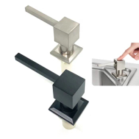 Square Kitchen Sink Soap Dispenser Pump Dish Soap Dispenser with Extension Tube Kit Built-In Lotion Pump Head Detergent Holder