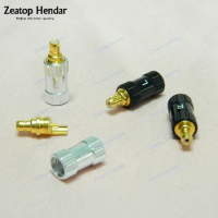 1Pair Copper Earphone Male Pin Plug for IE400 IE500 IE100 Pro Headphone DIY Repair Headset Connector Silver and Black Cover