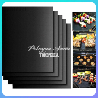 Alas Panggang BBQ Anti Lengket dan Praktis - BBQ Grill Mats Hitam