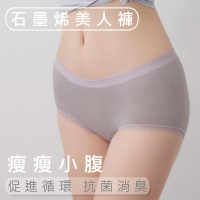 【EASY SHOP】iMEWE-石墨烯美人褲-遠紅外線瘦瘦小腹平口內褲(薰衣紫)
