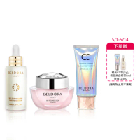 【BELDORA 蓓朵娜】NO.1年度最強明星組(粉鑽瓶+360°光速淡斑美白精華EX＋極光CC霜SPF50+★★★★)
