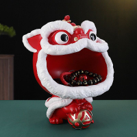 台灣公司 限時下殺 禮品 擺件 居家擺飾 紙巾盒國潮收納醒獅鑰匙家居擺件客廳玄關裝飾品招財開業喬遷禮物