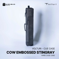 Volturi Cow Embossed Stingray Leather (3x6) Hard Case - Cue Case Billiard