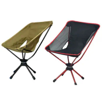 Camping Swivel Chair 360 Degree Swivel Chair Outdoor Leisure Picnic Chair Field Fishing Chair Portable Moon Chair
