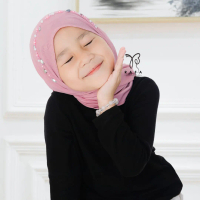 kerudung Pashmina Anak Instan Payet | Pashmina Instan Jersey Premium Polos Nyaman Muslim Variasi Jil