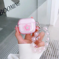 Sparkling Crystal for Apple Airpods Case Earphone Case for Apple Airpods 1/2/3/Pro 2 Protective with Flower Chain Accessories