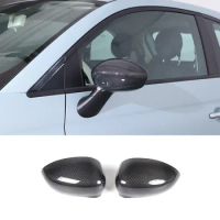 For Fiat 500 2016-2024 Real Carbon Fiber Car Rearview Side Mirror Decorate Cover Trim Sticker Car Exterior Accessorie