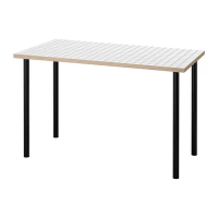 LAGKAPTEN/ADILS 書桌/工作桌, 白色 碳黑色/黑色, 120 x 60 公分