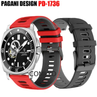 For PAGANI DESIGN PD-1736 Strap Silicone Soft Mechanical Sports Bracelet men watch Band