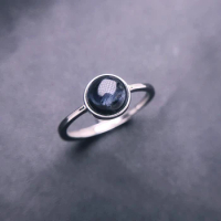 Natural Blue Pietersite Chatoyant Ring 925 Sterling Silver Healing Gemstone 7mm for Women Party Birthday from Namibia