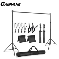 GAINVANE Photography Backdrop Stand Kit Adjustable Photo Studio Background Support System Backdrops With Carry Bag Frame