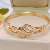 Gelang Bangle wanita Xuping Lapis Emas 24K Fashion Style Mewah Terlaris Bracelets#887
