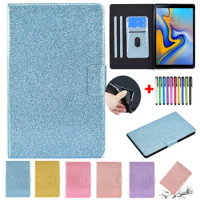For Lenovo Tab M10 10.1'' Case M10 HD 2nd Gen 2 PU Leather Glitter Cover For Lenovo Tab M10 FHD Plus 10.3'' Tablet Shell + Gift