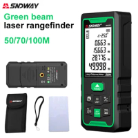 Sndway Outdoor Laser Distance Meter Green Beam Laser Rangefinder Construction Roulette Trena Lazer Range Finder Electronic Ruler