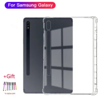 Clear TPU Soft Case For Samsung Galaxy Tab S9 Ultra Plus Silicone Protective Shell For Samsung Galaxy Tab S7 S8 12.4" Plus Cover