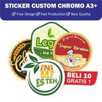 Cetak Stiker Label Crhomo / Cetak Stiker Logo Usaha / Cetak Stiker Label Usaha Makanan