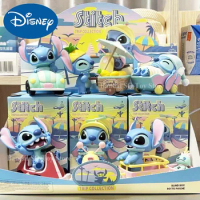 Original Miniso Disney Stitch Blind Box Lilo &amp; Stitch Enjoy Travel Series Mysterious Surprise Figure Model Pvc Guess Bag Toy