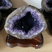 天然 烏拉圭🇺🇾5A財寶袋圓洞型 紫晶洞 紫水晶洞 🔮 靠山 天然聚寶甕 😘系列10.9kg 編號:492