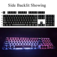 Side Engraved Backlit PBT Keycaps OEM 68 980 75 87 Cherry MX Switch Mechanical Keyboard 105 134 keys Black White Keycaps