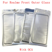 5Pcs Front Outer Glass Lens Touch Panel Cover For Realme 2 3 3i 3Pro 5 5Pro 6 6i 6Pro 7 7Pro Glass Lens with OCA