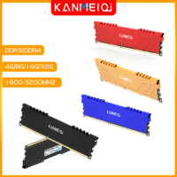 KANMEIQi Ram DDR3 DDR4 4GB 8GB 16G 1333mhz 1600 1866MHz 2400 2666 Desktop Memory with Heat Sink Dimm Compatible Intel/AMD