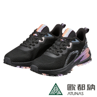 【ATUNAS 歐都納】女款輕量透氣跑鞋A8GCEE18W黑/紫/外休閒運動鞋