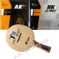 Pro Table Tennis Combo Racket Yinhe T11S Blade with Palio AK47 YELLOW and HK1997 GOLD Matt Rubbers Shakehand long handle FL