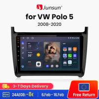 Junsun V1 AI Voice Wireless CarPlay Android Auto Radio for VW Volkswagen POLO 5 sedan 2008-2020 4G Car Multimedia GPS 2din