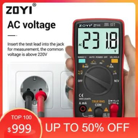 ZOYI ZT111 NCV True-RMS Digital Multimeter Auto Range 9999 Counts Suhu Temperature Back light AC DC