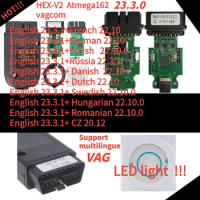 VAGCOM 22.10 for Unlimited VINs 1996-2023 Really hex-v2 VAG COM 22.10 22.9  VCDS HEX V2 USB Interface FOR VW AUDI Skoda Seat